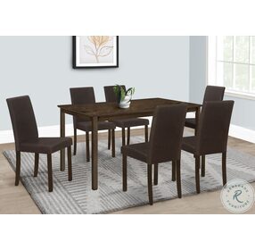 1303 Espresso And Dark Brown Upholstered Dining Chair Set of 2