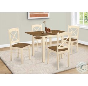 1325 Cream And Oak Dining Chair Set Of 2
