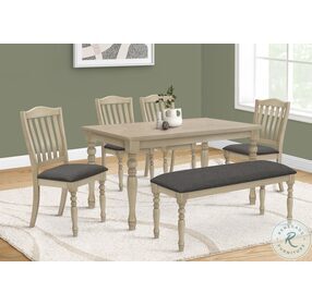 1390 Gray Rectangular Dining Table