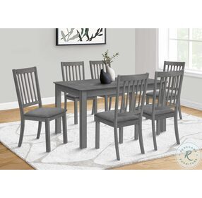 1434 Dark Gray Slat Back Dining Chair Set Of 2