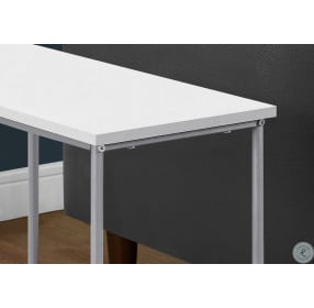 White 22" Accent Table