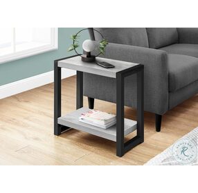 2082 Grey And Black 22" Accent Table