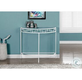 2112 White And Clear 36" Console Table