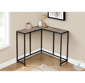 2155 Dark Taupe And Black 36" Console Table