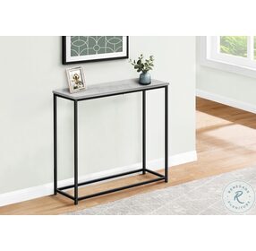 2251 Spacious Gray And Black 32" Metal Console Table