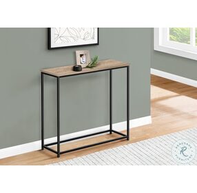 2253 Spacious Dark Taupe 32" Metal Console Table