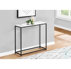 2255 Spacious White Marble 32" Console Table