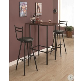 2345 Cappuccino and Black Metal Spacesaver Bar Table