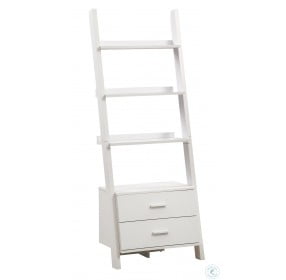 2562 White 69" Ladder Bookcase