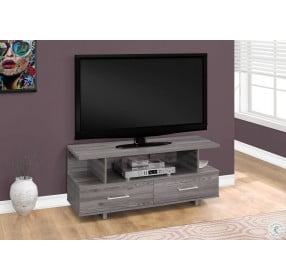 Gray 48" Two Drawer TV Stand