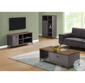2830 Grey And Brown 48" TV Stand