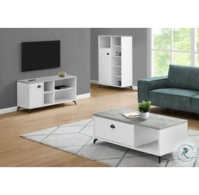 2840 White And Grey 48" TV Stand