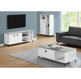 2841 White And Grey 60" TV Stand