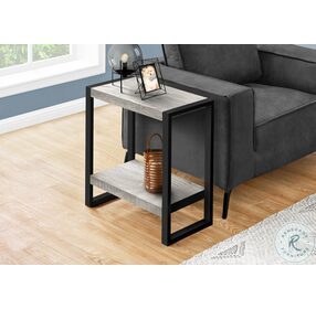 2857 Grey And Black Accent Table