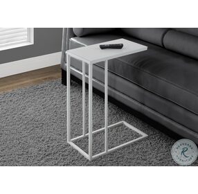 3037 White Metal Accent Table 3037