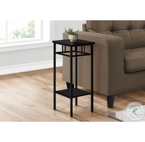 3278 Black Metal 28" Accent Table