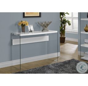 3288 White Rectangular Accent Table