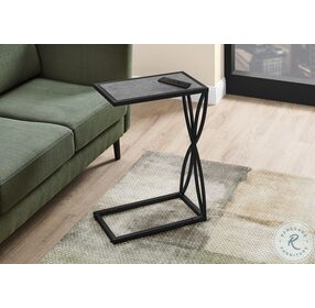 3305 Grey And Black 25" Accent Table