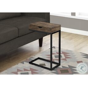 3406 Brown And Black Accent Table
