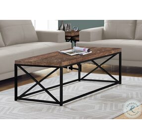 3416 Brown And Black Coffee Table