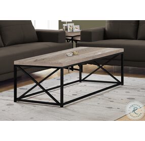 3418 Taupe And Black Coffee Table