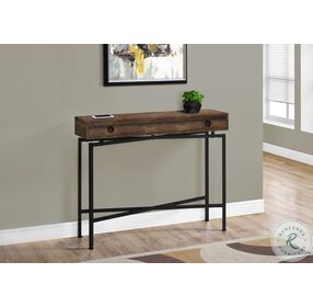 3453 Brown And Black Console Table