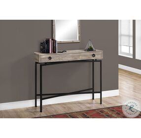 3455 Taupe And Black Console Table