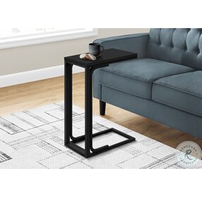 3477 Black Metal 25" Accent Table