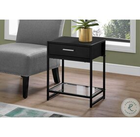 Black Metal 22" Accent Table