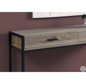 Dark Taupe and Black 48" Console Table
