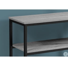 Grey and Black Metal 42" Console Table