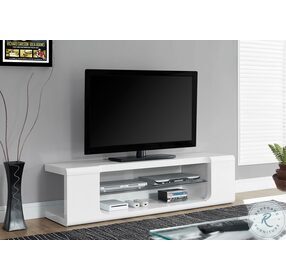 High Glossy White TV Console