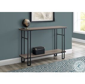 3577 Dark Taupe And Black Console Table