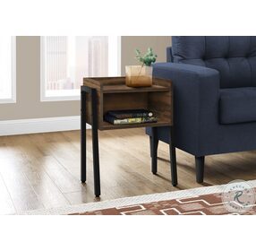3583 Brown And Black 23" Accent Table