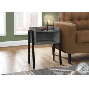 3584 Grey And Black 23" Accent Table