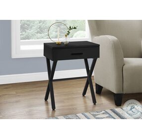 3605 Black 24" Accent Table