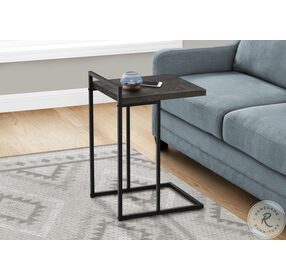 3633 Black 25" C shaped Accent Table