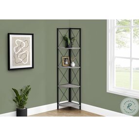 3647 Grey And Black Bookcase