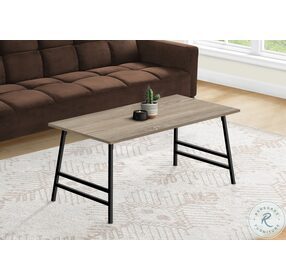 3792 Dark Taupe And Black 40" Coffee Table