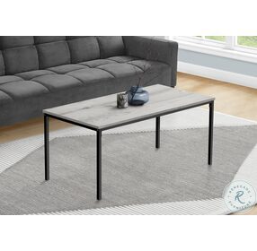 3796 Grey And Black 40" Coffee Table