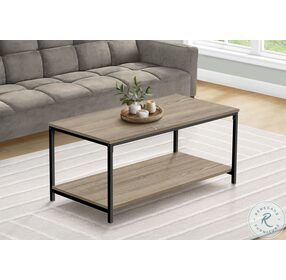 3802 Dark Taupe And Black 40" Coffee Table
