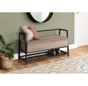 4501 Dark Taupe And Black Bench