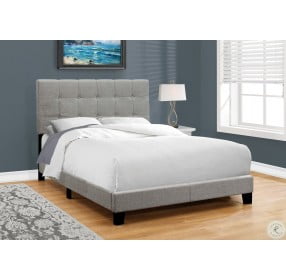 5920F Gray Linen Full Upholstered Bed