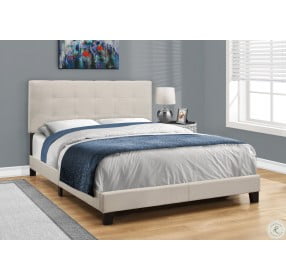 5921Q Beige Linen Queen Upholstered Bed