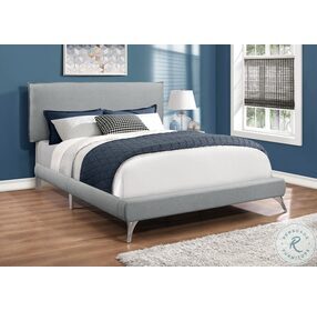 5950Q Grey Queen Upholstered Panel Bed
