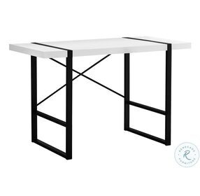 7313 White and Black 48" Home Office Set