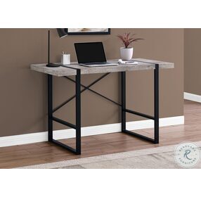 7315 Taupe And Black 48" Computer Desk