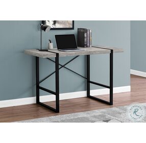 7316 Grey And Black 48" Computer Desk