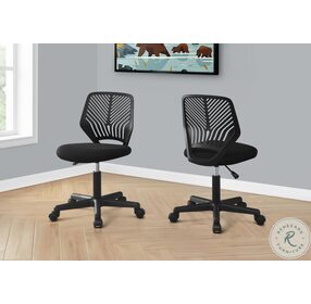 7336 Black Swivel Adjustable Office Chair