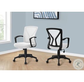 7341 White Swivel Adjustable Office Chair